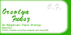 orsolya fuksz business card